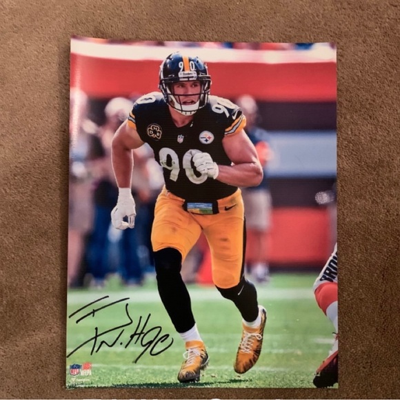 TJ Watt Autographed Photo Pittsburgh Steelers 8.5x11 - Picture 1 of 2
